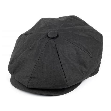 Jaxon Hats Oilcloth Newsboy Cap Black From Village Hats Jaxon Hats