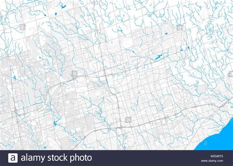 Rich Detailed Vector Area Map Of Markham Ontario Canada Map Template