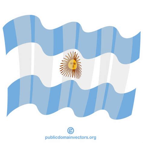 Argentina Ondeando Bandera Vectores De Dominio Público
