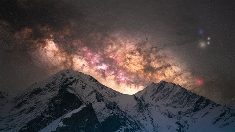 Milkyway Rising Over The Himalayas Rlandscapeastro