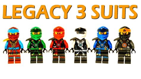 Lego Ninjago Legacy 3 Suits Custom Minifigures Youtube
