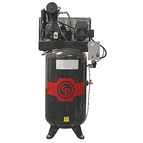 Chicago Pneumatic Electric Air Compressor 5 Hp 2 Stage Vertical 80