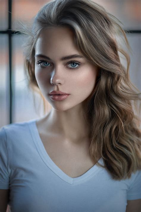 Wallpaper Face Blonde Long Hair Blue Eyes In Bed Dress Hot Sex Picture