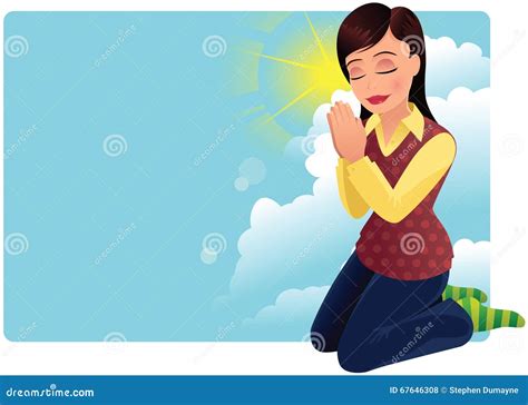 Woman Kneeling In Prayer Clipart