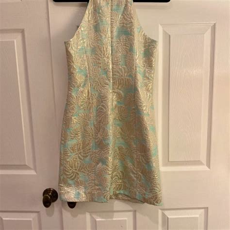 Lilly Pulitzer Dresses Lilly Pulitzer Breakwater Blue Palm Jacquard