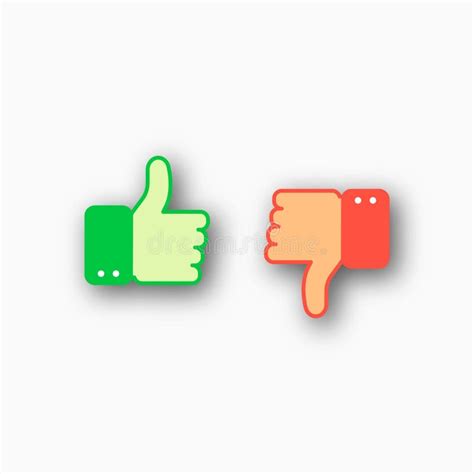 Like And Dislike Icons Set Stock Vector Illustration Of Happy 98708068