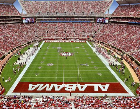 Alabama Crimson Tide Bryant Denny Football Stadium Field Etsy