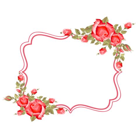 Frame Flower Frame Flower Roses Png And Vector For Free Download