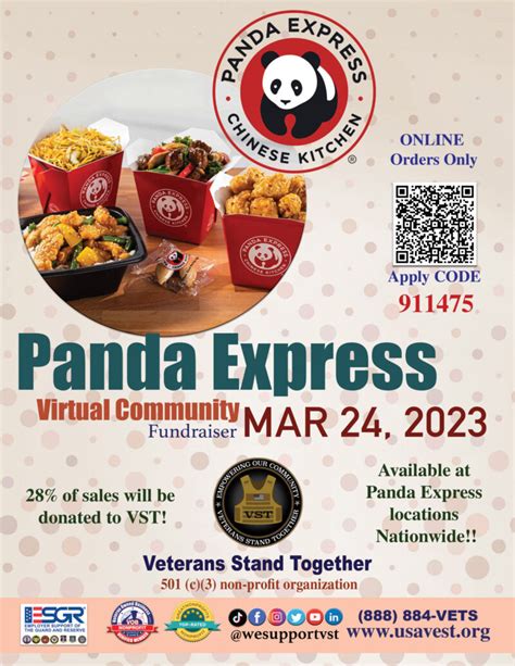 Panda Express Community Fundraiser Virtual Veteran Events