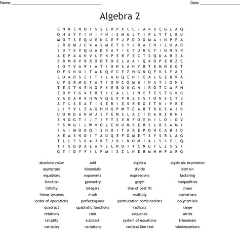 Algebra 2 Crossword Puzzles Printable Printable Crossword Puzzles