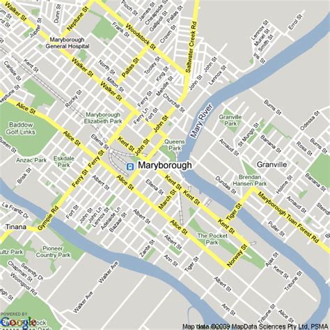 Map Of Maryborough Queensland Hotels Accommodation