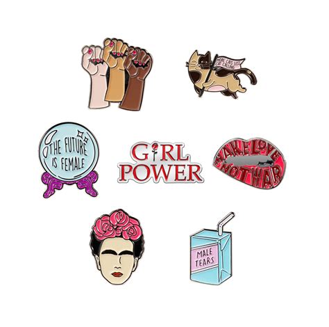 Cute Enamel Pins For Backpacks Feminist Lapel Pin Set For Etsy