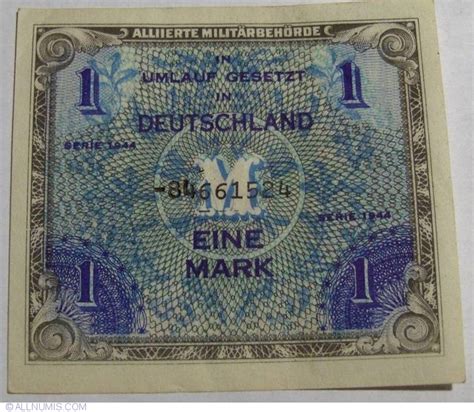1 Mark 1944 1944 Issue Allied Occupation Wwii Allied Military