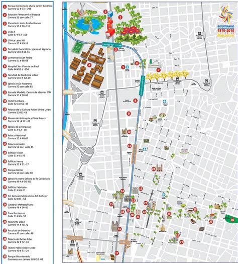 Mapa Del Centro De Medellin Spanish Class Map Spanish