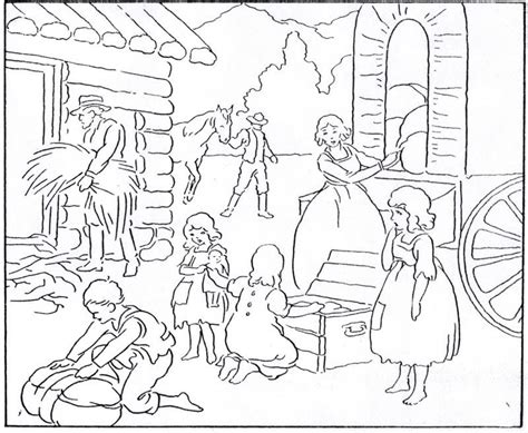 Joseph forgives his brothers coloring. Pioneer Coloring Page - Coloring Home