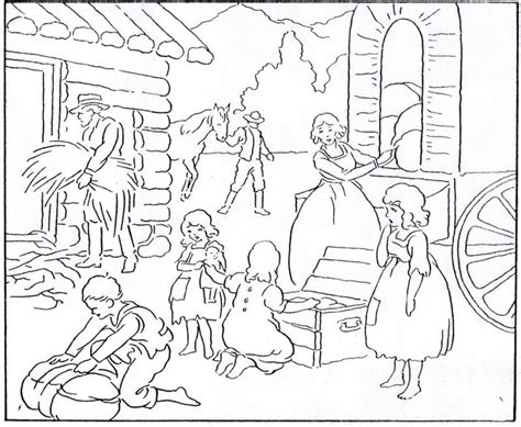 This summer's been extra busy but i had a little time on my hands over the weekend. Pioneer Coloring Page - Coloring Home