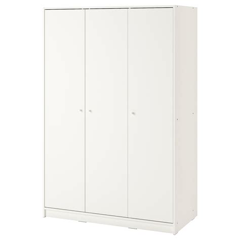 Brimnes wardrobe with 3 doors, white, 46x74 3/4 . KLEPPSTAD white, Wardrobe with 3 doors, 117x176 cm - IKEA