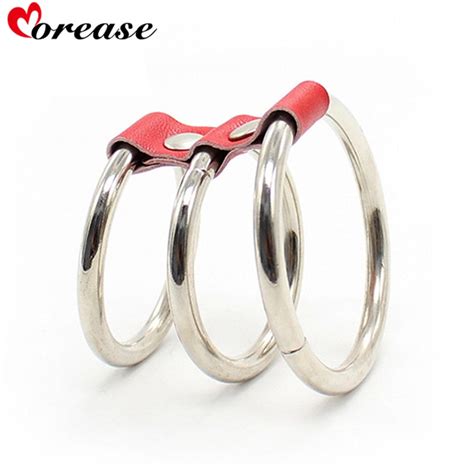Morease Tricyclic Metal Cock Rings Penis Sleeves Delaying Ejaculation