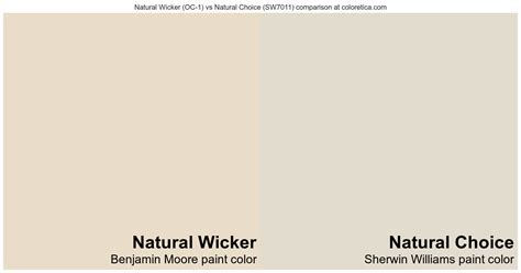 Benjamin Moore Natural Wicker OC Vs Sherwin Williams Natural Choice SW Colors Side By Side