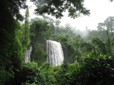 Green West Africa Waterfall Continents