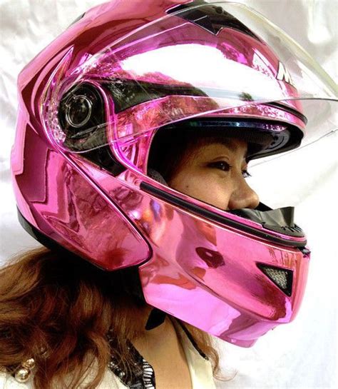 Masei 815 Dot Motorcycle Helmet Chrome Pink Size M L Xl Pink Motorcycle