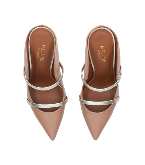 Malone Souliers Nude Leather Maureen Mules 100 Harrods Uk