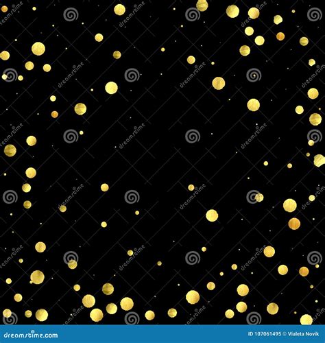 golden confetti isolated on black background stock illustration illustration of gold glamour