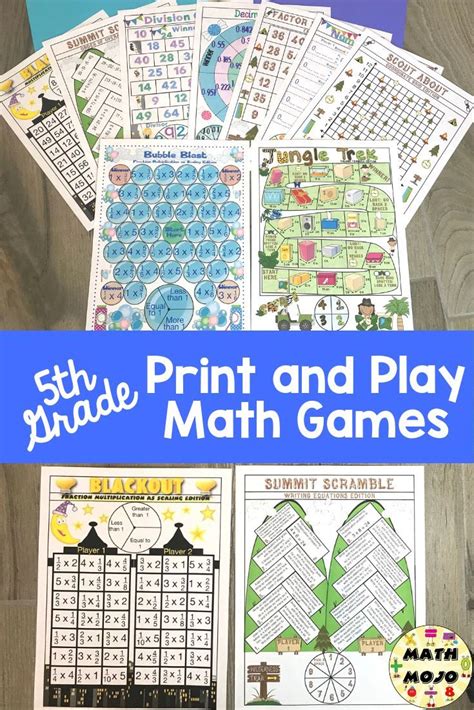7th grade games, videos and worksheets. 5th Grade Math Games: 5th Grade Math Centers Bundle in ...
