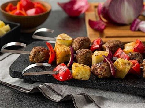 I was walking around the grocery store last week, perusing the meat department when i came across one of our favorite sausages and to my. Teriyaki Meatball Skewers Recipes | Aidells | Meatball ...