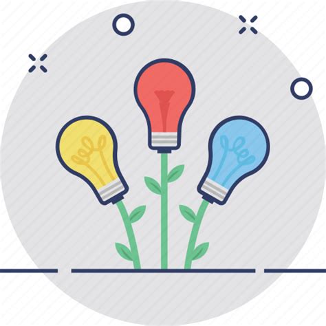 Creative plant, growth concept, growth creativity, idea growth, strategy growth icon