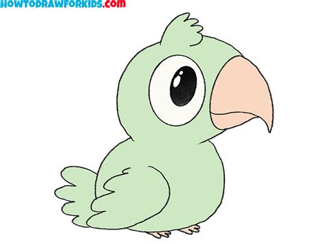 How To Draw A Parrot Easy Drawing Tutorial For Kids