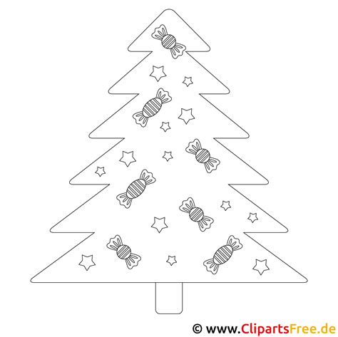Ausmalbild Weihnachten Tannenbaum
