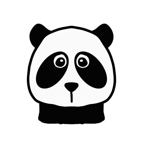 Cute Panda Face 45 Svg Etsy