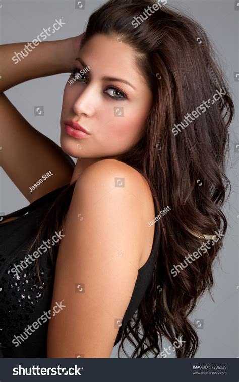 Beautiful Sexy Latin Woman Posing Stok Foto Raf Shutterstock