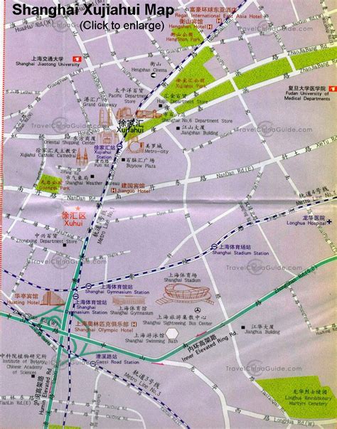 Shanghai Maps China Tourist Attractions Districts City And Suburb