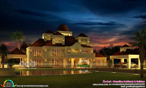 Luxury 6 Bedroom Colonial Style Home In Kerala Kerala Home Design And