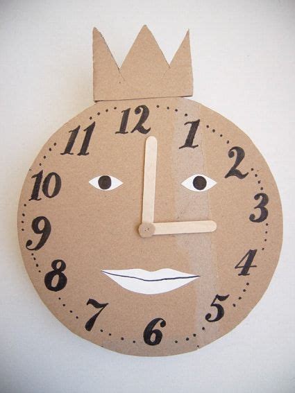 Cardboard Clock Craft Make Me Great