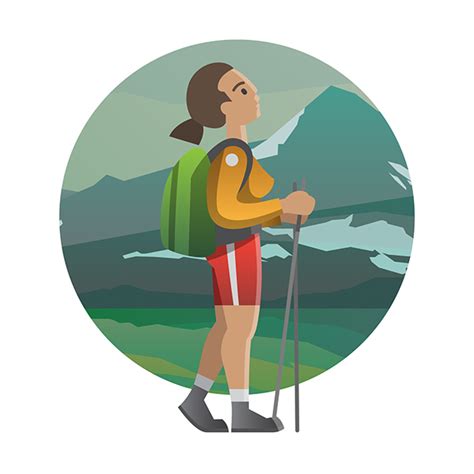 Hikers Vector Illustrations On Behance