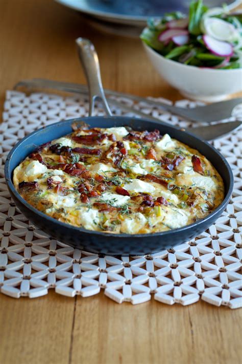 Bacon And Goats Cheese Frittata Fast Ed