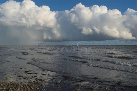 Low Cumulus Clouds Over The Sea Stock Image Image Of Tops Rippled