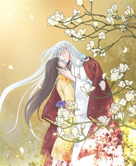 Sesshomaru And Rin Kiss By Shiyen119 On Deviantart