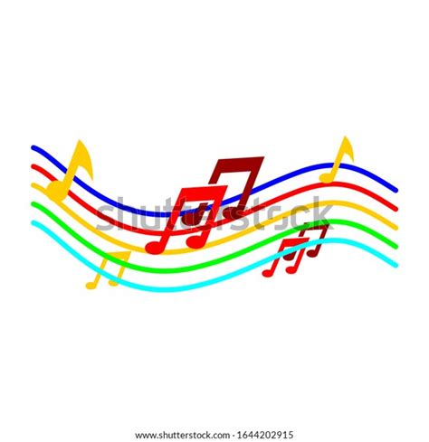 Different Color Musical Symbol Music Note Stock Vector Royalty Free