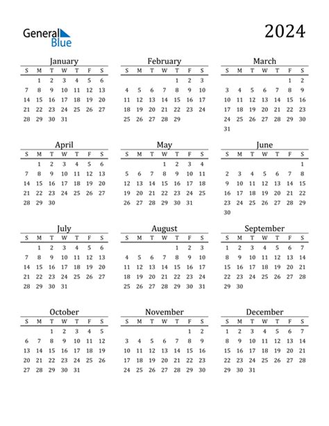 Printable Calendar For 2024 Printable World Holiday