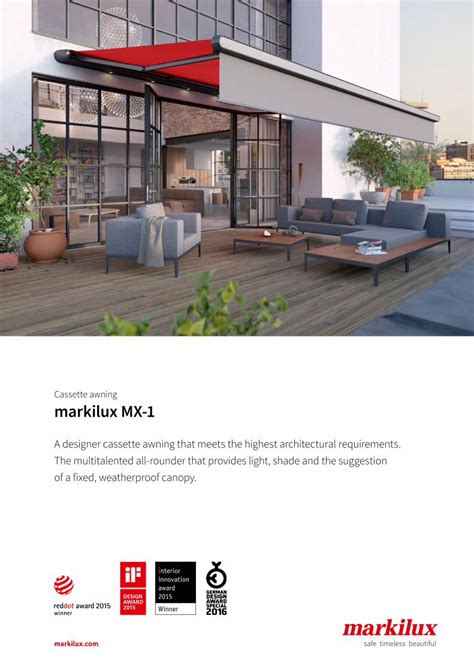 PDF Cassette Awning Markilux MX 1 Blindtek Designer Systems