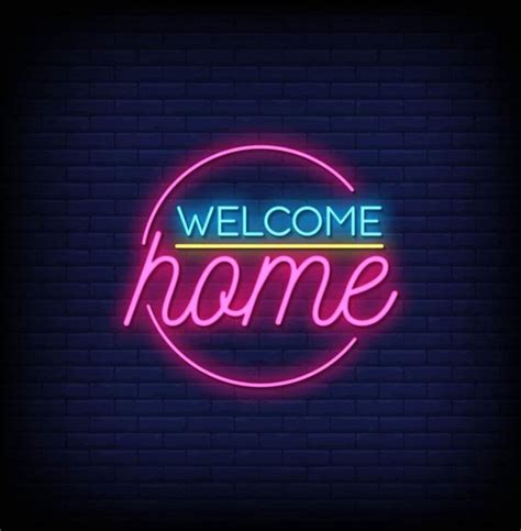 Welcome Home Neon Sign Home Neon Light Sign Party Led Neon Etsy
