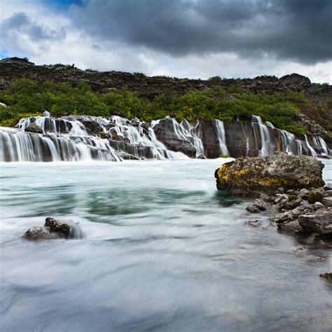 Hraunfossar Waterfalls In Hvítá In West Iceland Amazingicelandis