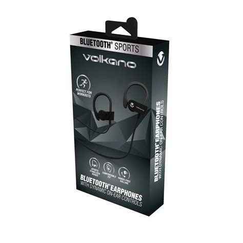 Volkano Race Bluetooth Sports Earphones Black Mikrotech