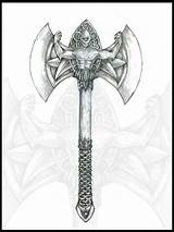 Axe Tattoo War Battle Drawings Drawing Gargoyl Fantasy Deviantart Medieval Weapons Coloring Tattoos Detailed Visit Inspiration Sword sketch template