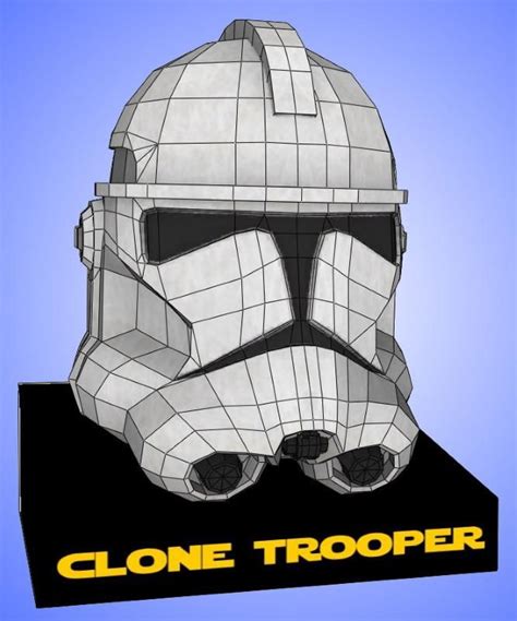 Papermau Star Wars Clone Trooper Phase I Helmet Paper Model By