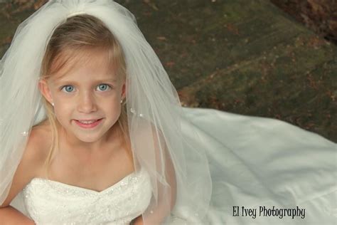5 Year Old Girl Wearing Her Moms Wedding Dress By El Ivey Photography Mom Wedding Dress